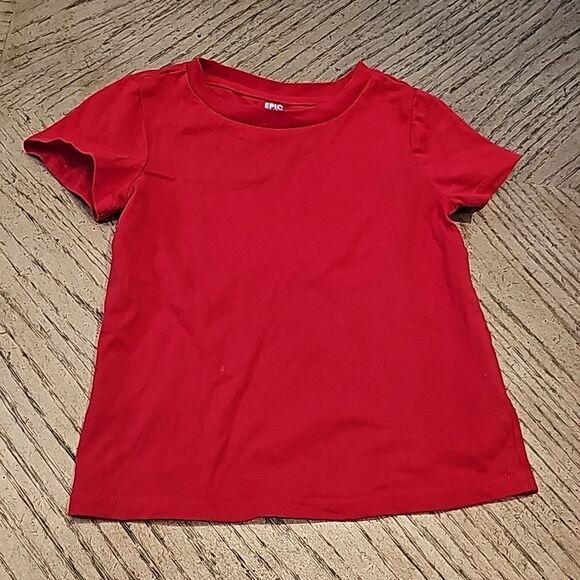 Red cotton t shirt size 4T Epic Threads - Picture 1 of 5